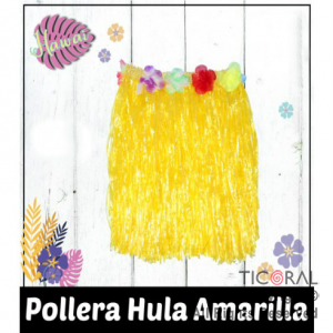 POLLERA PLASTICA HAWAIANA AMARILLA x 1 POLLERA PLASTICA HAWAIANA AMARILLA x 1